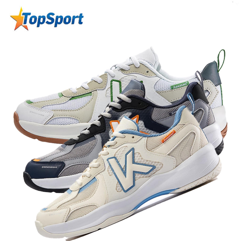 Giày cầu lông kawasaki B3328 mẫu mới 3 màu dành cho nam và nữ bảo hành 12 tháng nhẹ êm chân thoáng k