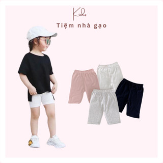 Quần đùi dáng ôm - Quần legging đùi cho bé gái co giãn thoải mái Tiệm Nhà Gạo Bae D1