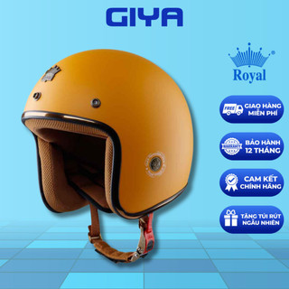 Mũ bảo hiểm 3/4 Royal M20C vàng cam nhám chính hãng