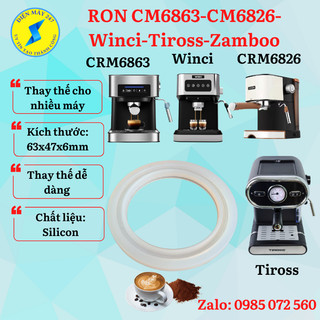 Ron cao su máy pha cà phê winci - gioăng máy pha cafe cm6863-cm6826-cm3020-tiross - mới 100%