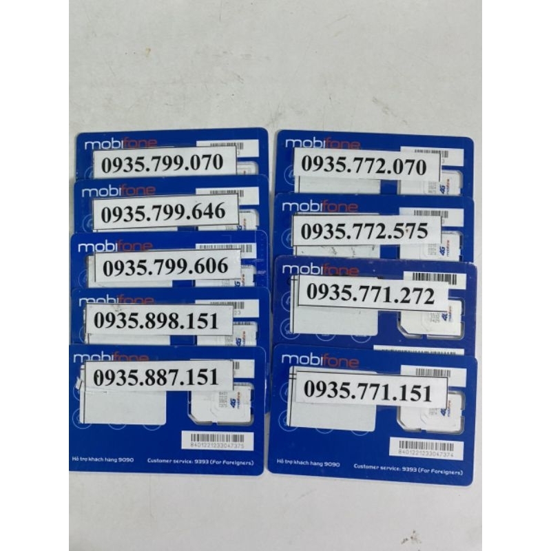 SIM MOBI TRẢ TRƯỚC 0935/0905