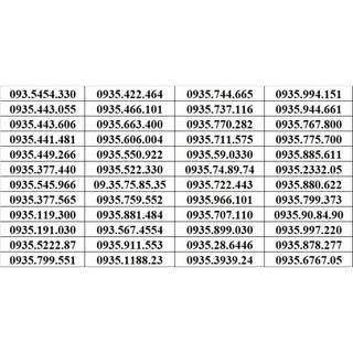 Sim mobi trả trước 0935
