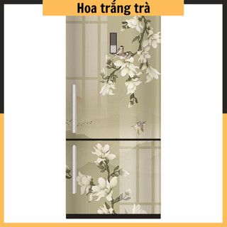  Miếng dán tủ lạnh - Decal tủ lạnh chống thấm nước - HOA TRẮNG 