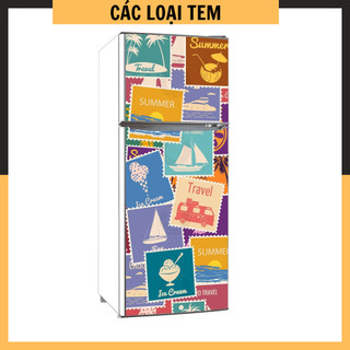 Decal dán tủ lạnh cao cấp - mẫu các loại tem - chống thấm nước