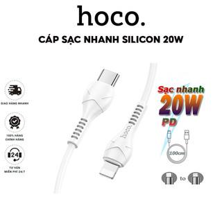 Cáp Sạc Nhanh 20W  Hoco Type C to IP , Công Suất  3A Dùng Cho IP 8-X-XS-XSM-11-12-13-14-Plus-Pro-Promax