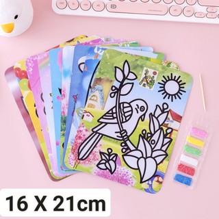 Bô sưu tập tranh cát tập tô màu cho Bé, màu sắc tươi sáng yêu thích cho Bé Yêu ( MẪU NGẪU NHIÊN )