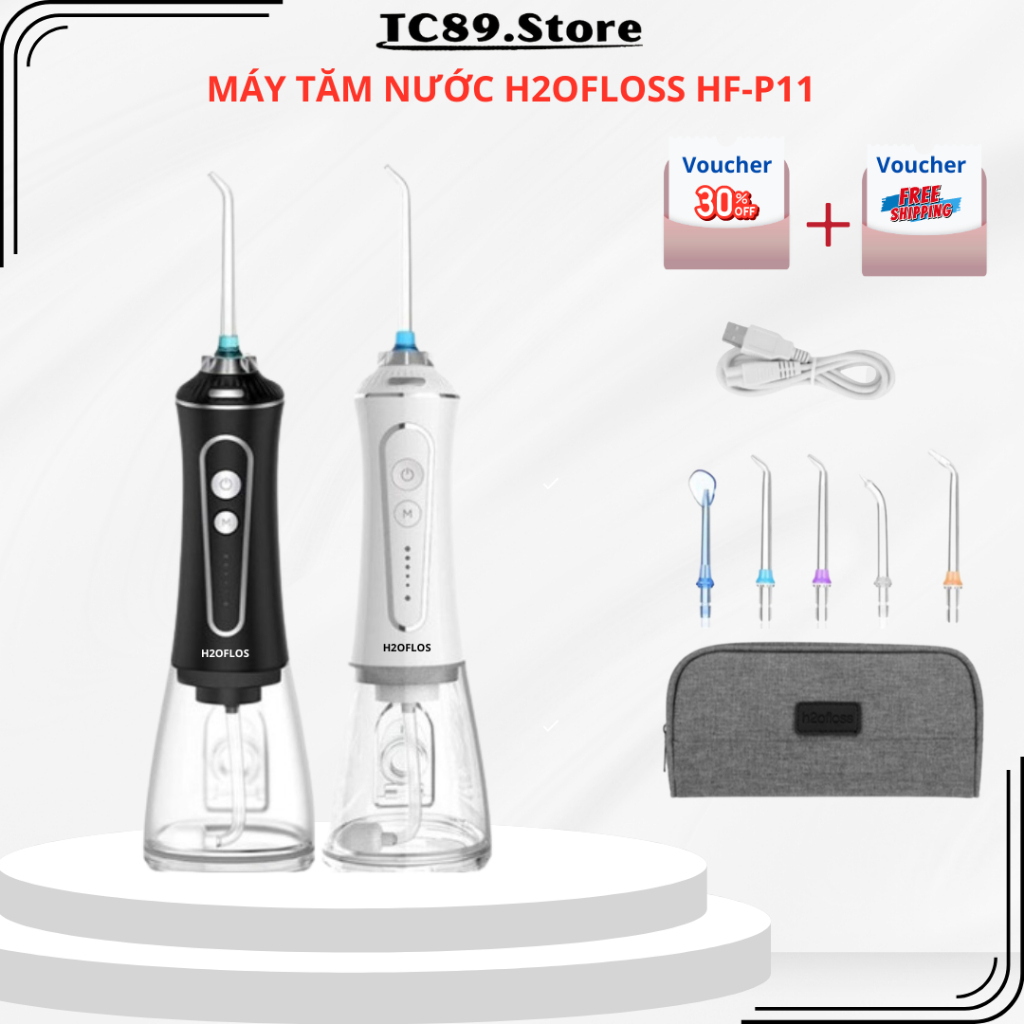Máy tăm nước H2ofloss HF-P11 (bản nâng cấp của HF-9P) 2023, tăm nước siêu bền, dễ dàng vệ sinh 2024