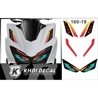 Decal dán đèn vario 160 thời trang siêu đẹp