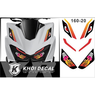 Decal dán đèn vario 160 thời trang siêu đẹp