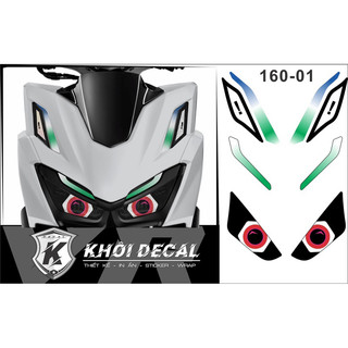 Decal dán đèn vario 160 thời trang siêu đẹp