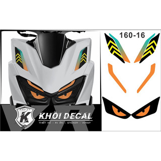 Decal dán đèn vario 160 thời trang siêu đẹp