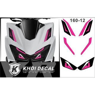 Decal dán đèn vario 160 thời trang siêu đẹp