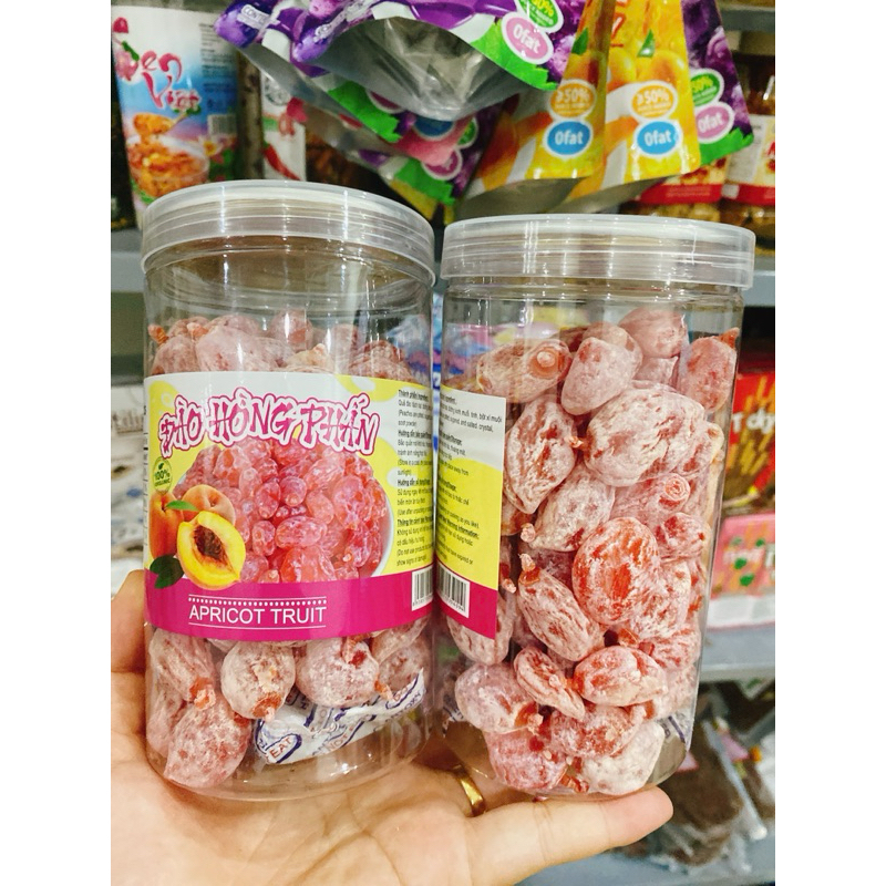 XÍ MUỘI ĐÀO HỒNG PHẤN CHUA NGỌT HŨ 500GR