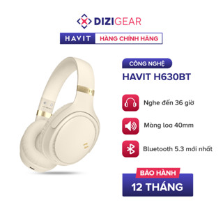 [Dizigear Live] Headphone Bluetooth HAVIT H630BT, Driver 40mm, BT 5.3, Gập Tiện Lợi, Nghe Đến 36H - BH 12Th Dizi