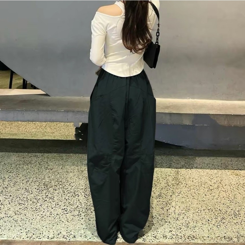Quần Harem Nữ BIGSIZE Lemone Fashion Quần Harem Gió Nhăn 2 Túi Vải Parachute Dáng Rộng Unisex MA028 | BigBuy360 - bigbuy360.vn