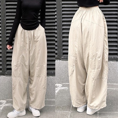 Quần Harem Nữ BIGSIZE Lemone Fashion Quần Harem Gió Nhăn 2 Túi Vải Parachute Dáng Rộng Unisex MA028 | BigBuy360 - bigbuy360.vn