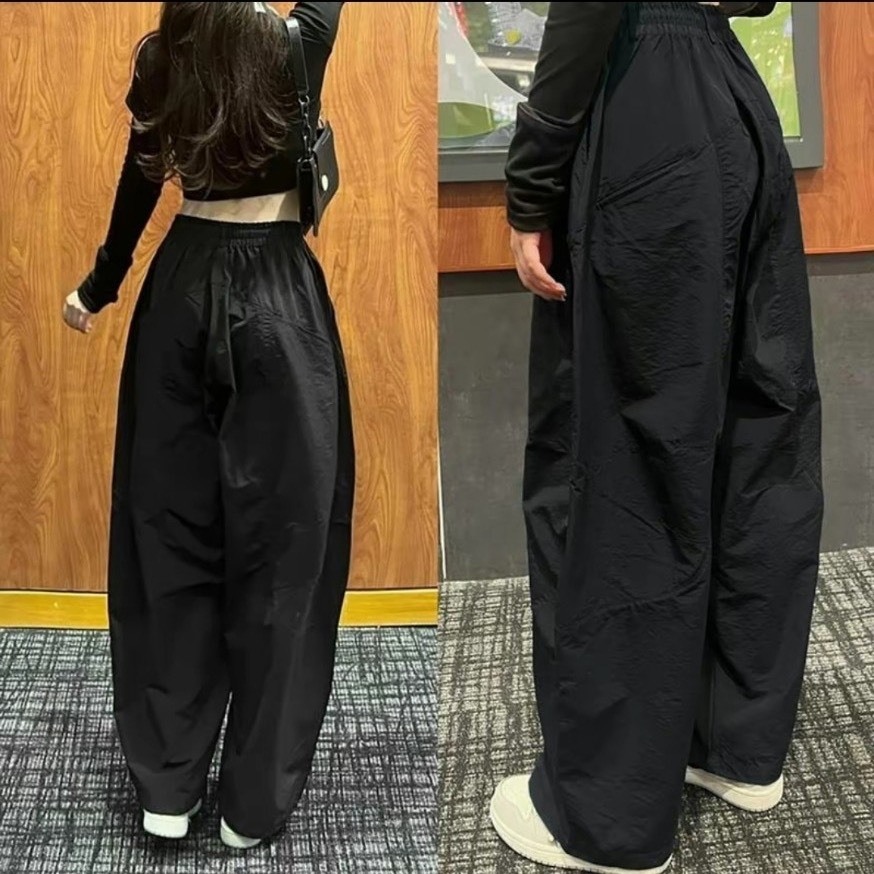 Quần Harem Nữ BIGSIZE Lemone Fashion Quần Harem Gió Nhăn 2 Túi Vải Parachute Dáng Rộng Unisex MA028 | BigBuy360 - bigbuy360.vn