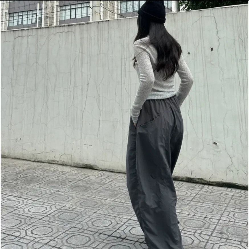 Quần Harem Nữ BIGSIZE Lemone Fashion Quần Harem Gió Nhăn 2 Túi Vải Parachute Dáng Rộng Unisex MA028 | BigBuy360 - bigbuy360.vn