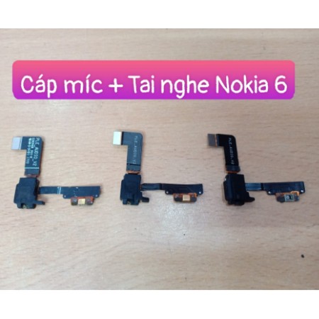 Cáp tai nghe + mic Nokia 6