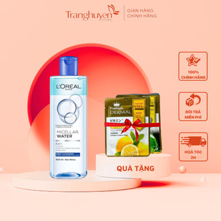Tẩy Trang Dầu Loreal Micellar Water 3-in-1 Deep Cleansing Even For Sensitive Skin (Xanh Đậm) 400ml