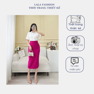 Lala fashion - Chân váy bút chì mí ly ngang cạp