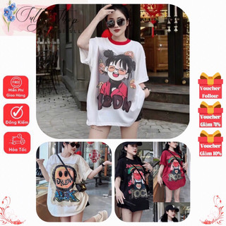 Áo Thun Cotton Nữ Giấu Quần bigsize form rộng <65kg