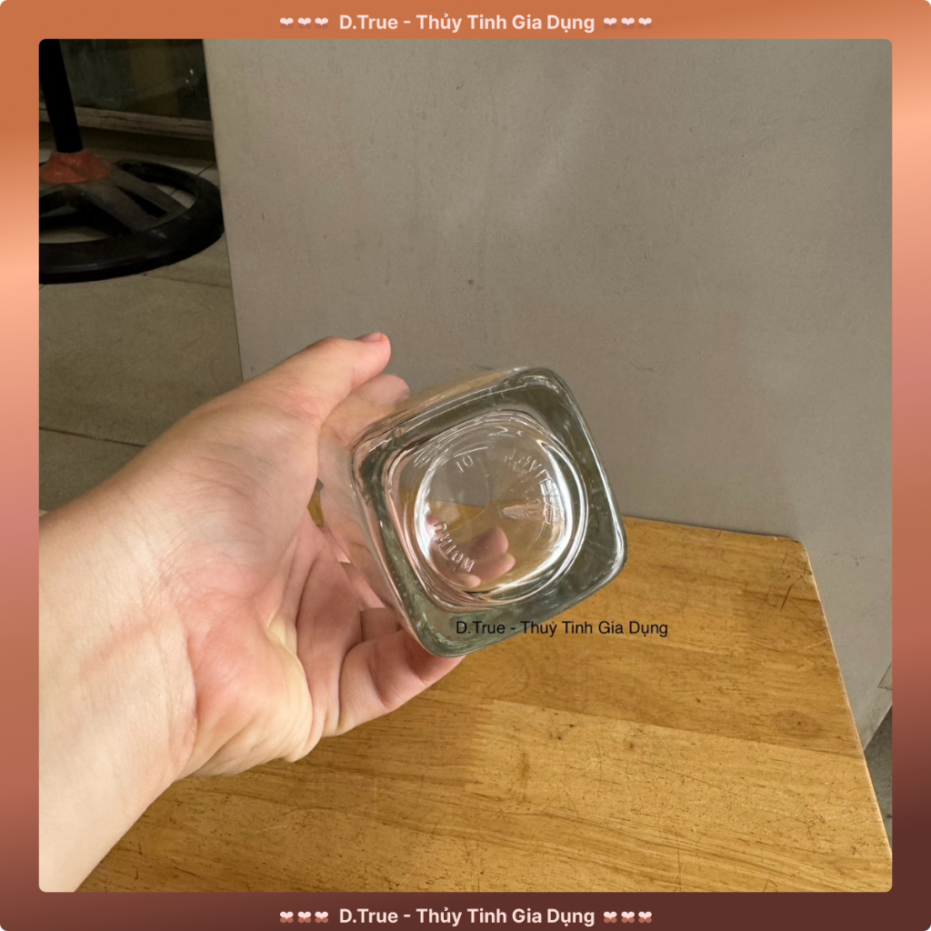 Set 6 Ly Vuông Cao Thủy Tinh Thái Lan UG-363