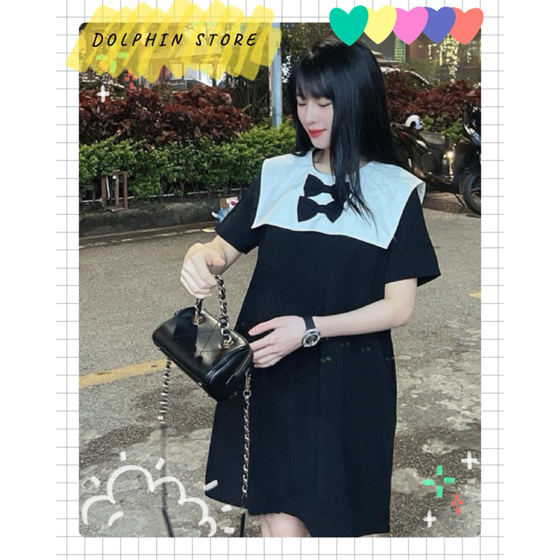 [DOLPHIN BIGSIZE] - Đầm babydoll bigsize - Đầm đen bigsize