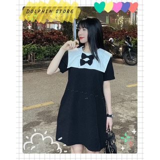 [DOLPHIN BIGSIZE] - Đầm babydoll bigsize - Đầm đen bigsize