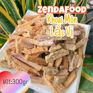  Khoai môn sấy giòn ZENDAFOOD ăn vặt healthy túi 300gram 