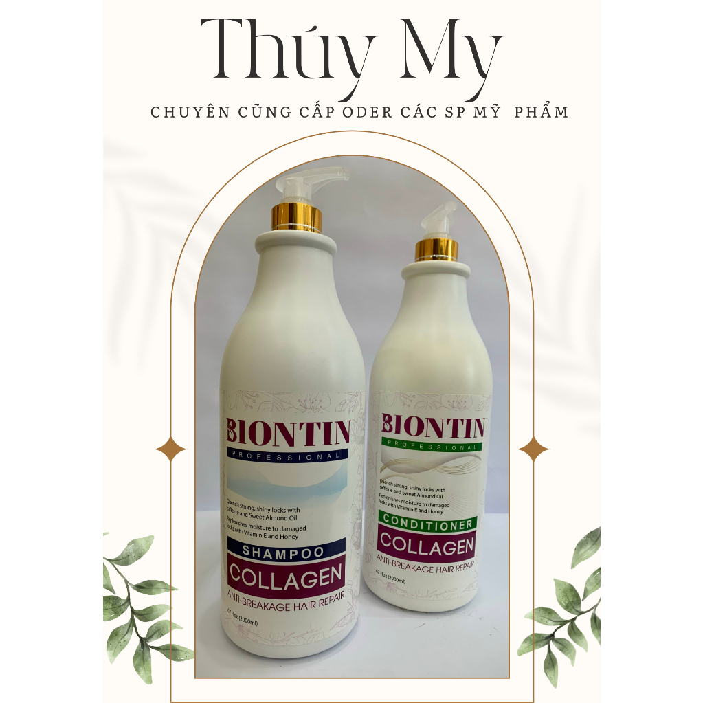 Cặp Dầu Gội Đầu Kendy Monica Omeelux Mishe Matter Organic Biotin Yoca collagen Xả Siêu Mềm Mượt 2000