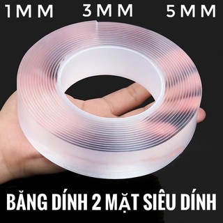 Băng dính 2 mặt nano trong suốt - băng dính 2 mặt siêu dính