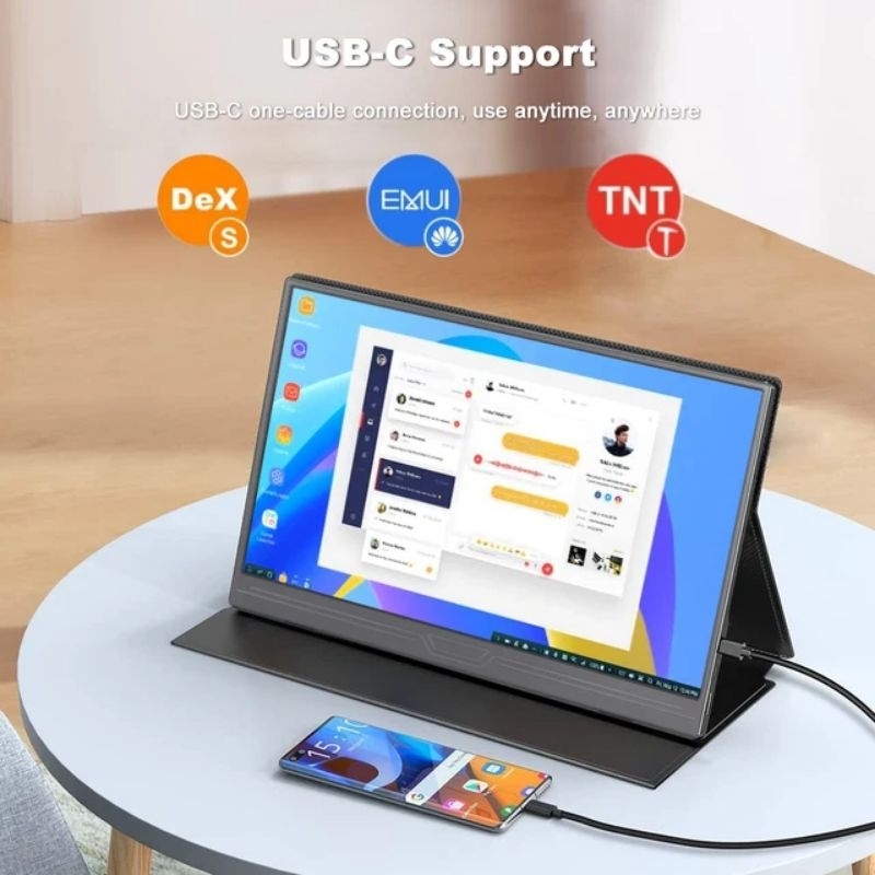Màn hình di động 15.6 INCH FULLHD IPS tặng bao da cao cấp kết nối điện thoại laptop máy game | BigBuy360 - bigbuy360.vn