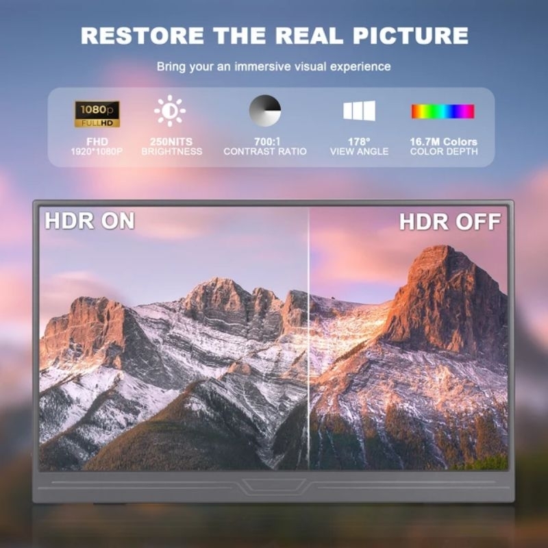 Màn hình di động 15.6 INCH FULLHD IPS tặng bao da cao cấp kết nối điện thoại laptop máy game | BigBuy360 - bigbuy360.vn