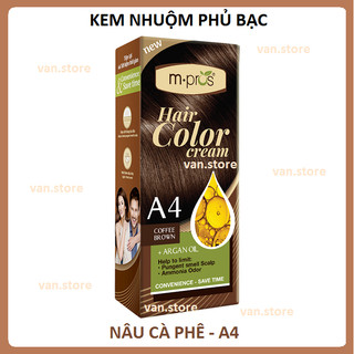 Nhuộm Phủ Bạc Dưỡng Chất Thiên Nhiên M.Pros💖Có Chai Oxy Trợ Nhuộm💖KEM NHUỘM TÓC PHỦ BẠC M.PROS 60mlx2