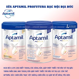Sữa bột Aptamil bạc Đức, Aptamil Profutura Aptamil Pre, 1, 2 nội địa Đức phát triển toàn diện cho bé