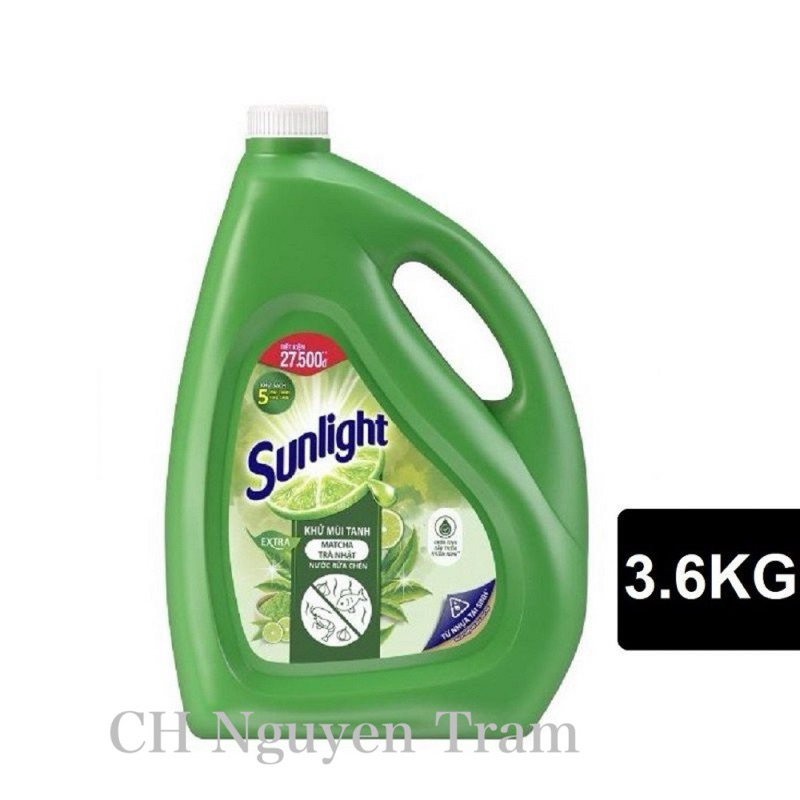 Nước rửa chén Sunlight can 3,6Kg/ can 3,5Kg