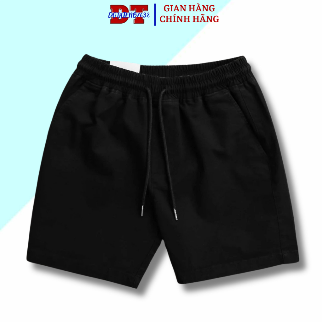 Quần Short lửng nam nữ, Quần Kaki ngắn Trơn lưng thun Unisex Basic thể thao phong cách Hàn Quốc Tôn Dáng AE Khi Lên Đồ