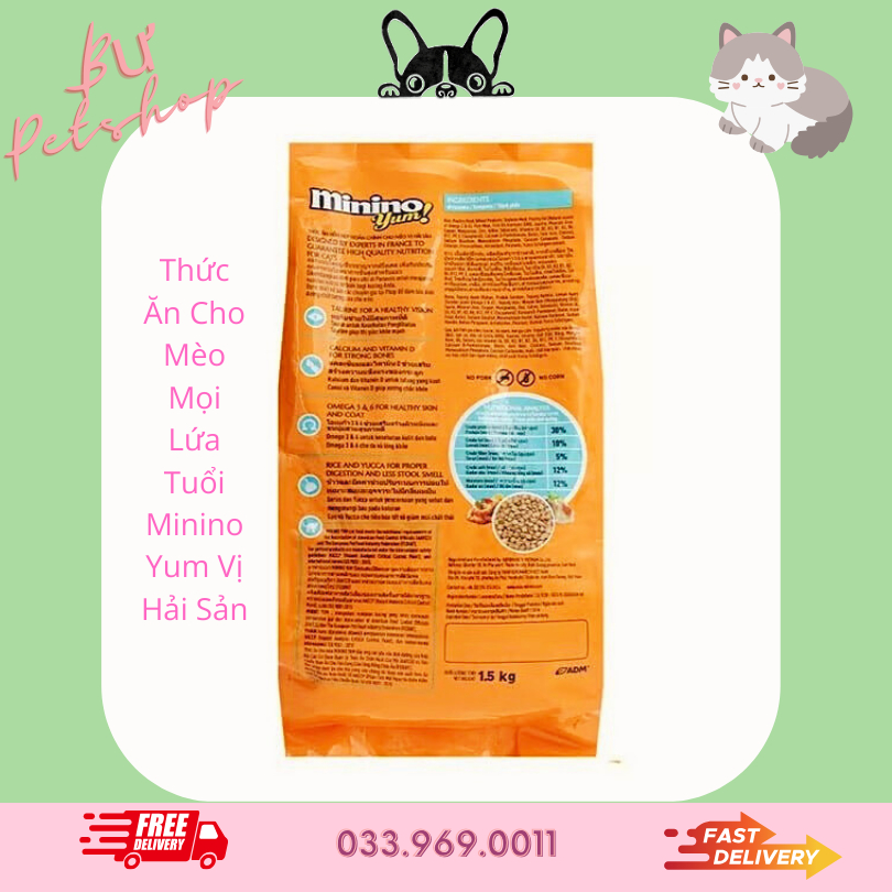 THỨC ĂN CHO MÈO MININO/MININO YUM - 1KG5