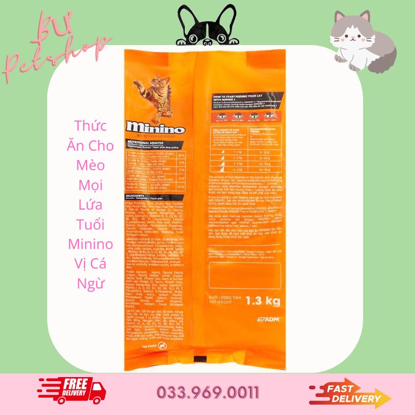 THỨC ĂN CHO MÈO MININO/MININO YUM - 1KG5