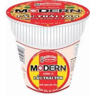 Combo 5 ly mì Modern lẩu thái tôm gói 65g