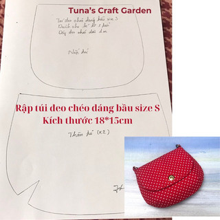 Rập túi đeo chéo dáng bầu (rập giấy)