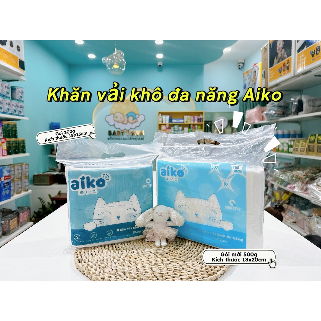 Khăn vải khô đa năng AIKO - Gói 300gr/500gr