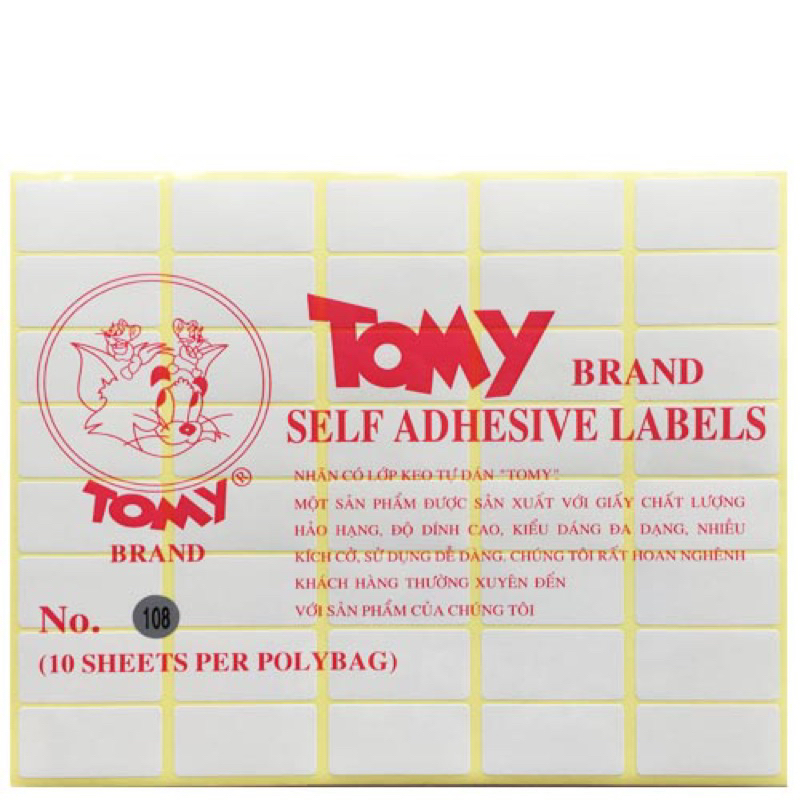 COMBO 2 XẤP GIẤY DÁN TOMY A5 (1 XẤP / 10 Tờ )