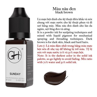 Mực phun xăm thẩm mỹ gh - sunday