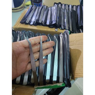 Nhíp gắp chỉ, nhíp xỏ chỉ bằng thép không gỉ cong & thẳng
