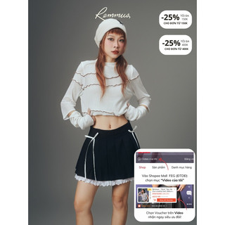 Ella Skirt - Chân váy xếp ly phối ren có quần bảo hộ Remmus cho nữ