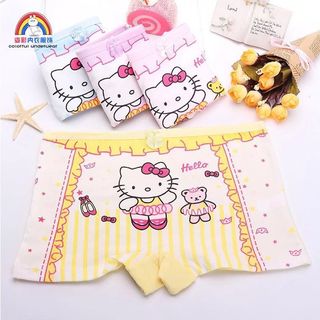 Set 4 quần lót đùi bé gái Hello Kitty Chất cotton mềm mịn size từ 10-28kg