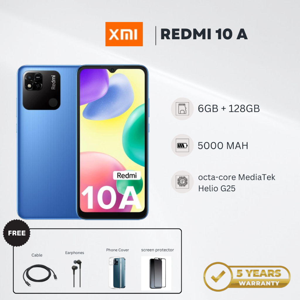 điện thoại Xiaomi Redmi 10A 25(6+128) 2sim ram 4G/64G mới Chính Hãng, Chiến Game nặng mượt, Bảo hành 10 tháng | BigBuy360 - bigbuy360.vn