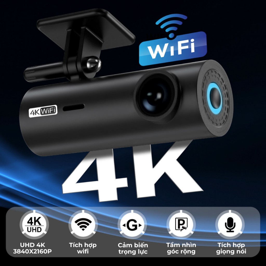 Camera Hành Trình 4K Ultra HD, Điều Khiển Điện Thoại, Wifi Độ Phân Giải 4K, Độ Rộng Cao - Hàng Chính Hãng | BigBuy360 - bigbuy360.vn